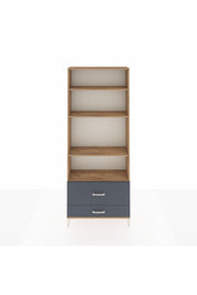 Arges Dolap 4 Raflı 2 Çekmeceli 88x30x221 Çam-Antrasit