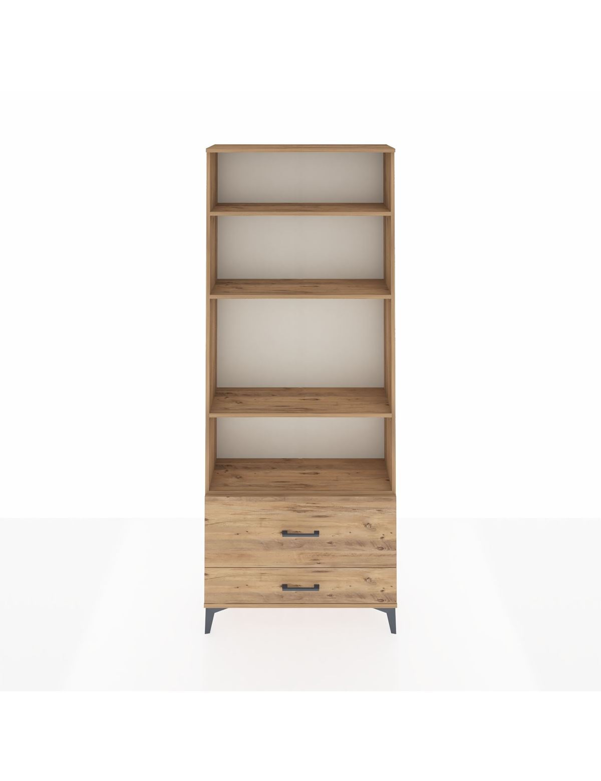 Arges Dolap 4 Raflı 2 Çekmeceli 88x30x221 Çam-Çam