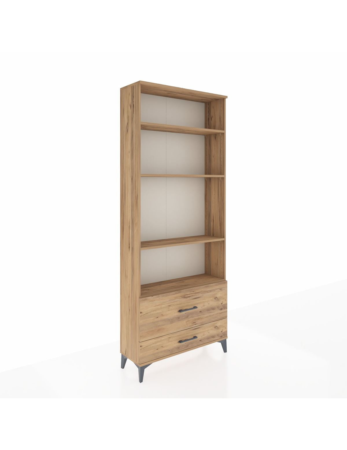 Arges Dolap 4 Raflı 2 Çekmeceli 88x30x221 Çam-Çam