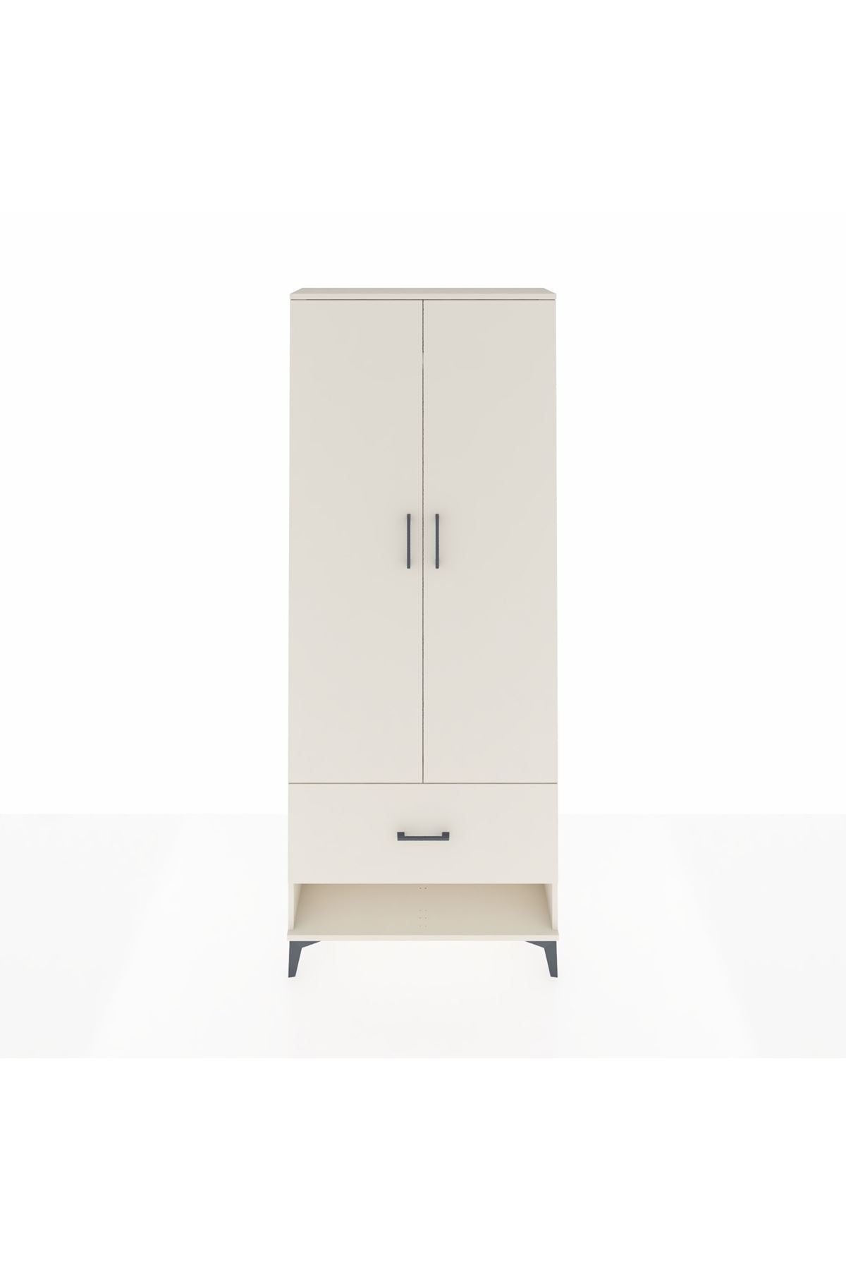 Arges Dolap 2 Raflı Tek Çekmeceli Tek Askılı 88x30x221 Aytaşı-Aytaşı