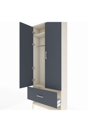 Arges Dolap 2 Raflı Tek Çekmeceli Tek Askılı 88x30x221 Aytaşı-Antrasit