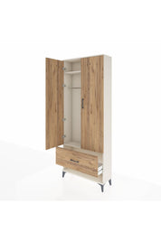 Arges Dolap 2 Raflı Tek Çekmeceli Tek Askılı 88x30x221 Aytaşı-Çam