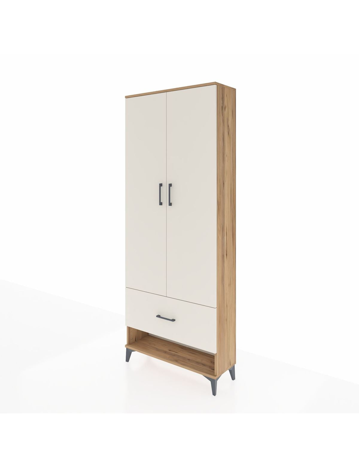 Arges Dolap 2 Raflı Tek Çekmeceli Tek Askılı 88x30x221 - S30M028V7A