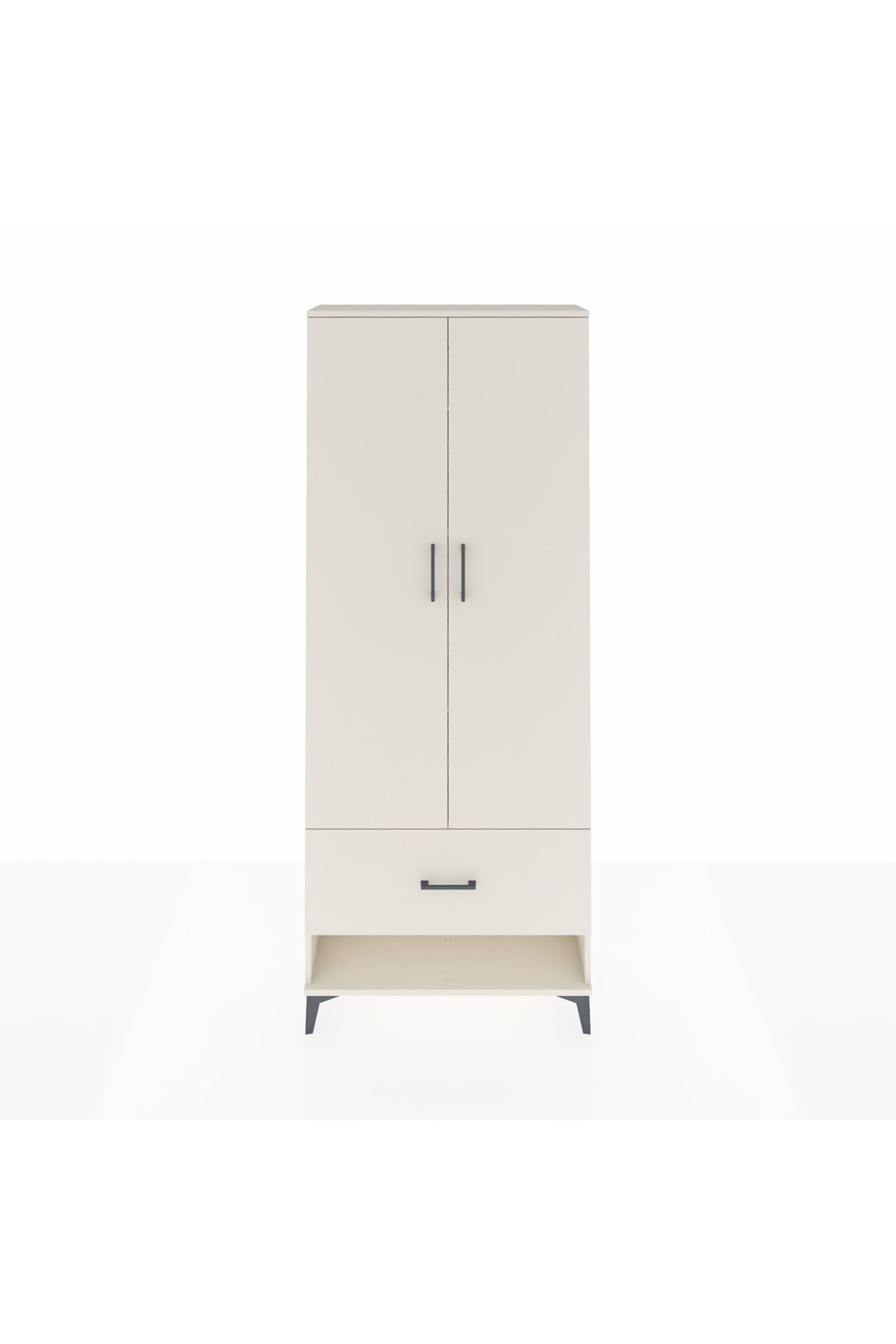 Arges Dolap 4 Raflı Tek Çekmeceli 2 Kapaklı 88x30x221 Aytaşı-Aytaşı