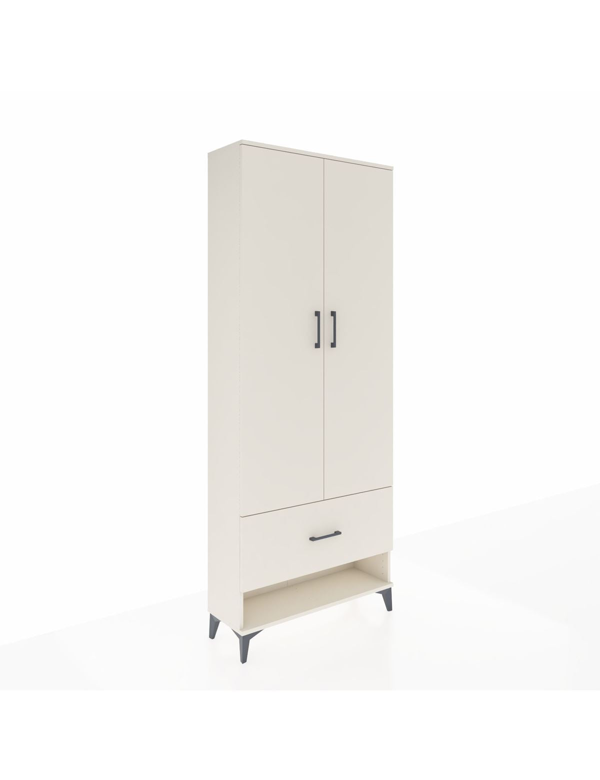 Arges Dolap 4 Raflı Tek Çekmeceli 2 Kapaklı 88x30x221 Aytaşı-Aytaşı