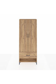 Arges Dolap 4 Raflı Tek Çekmeceli 2 Kapaklı 88x30x221 Çam-Çam