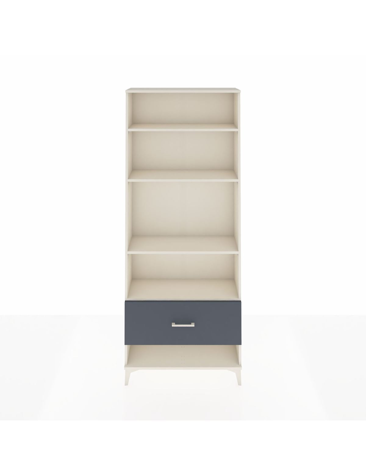 Arges Dolap 4 Raflı Tek Çekmeceli 88x30x221 Aytaşı-Antrasit