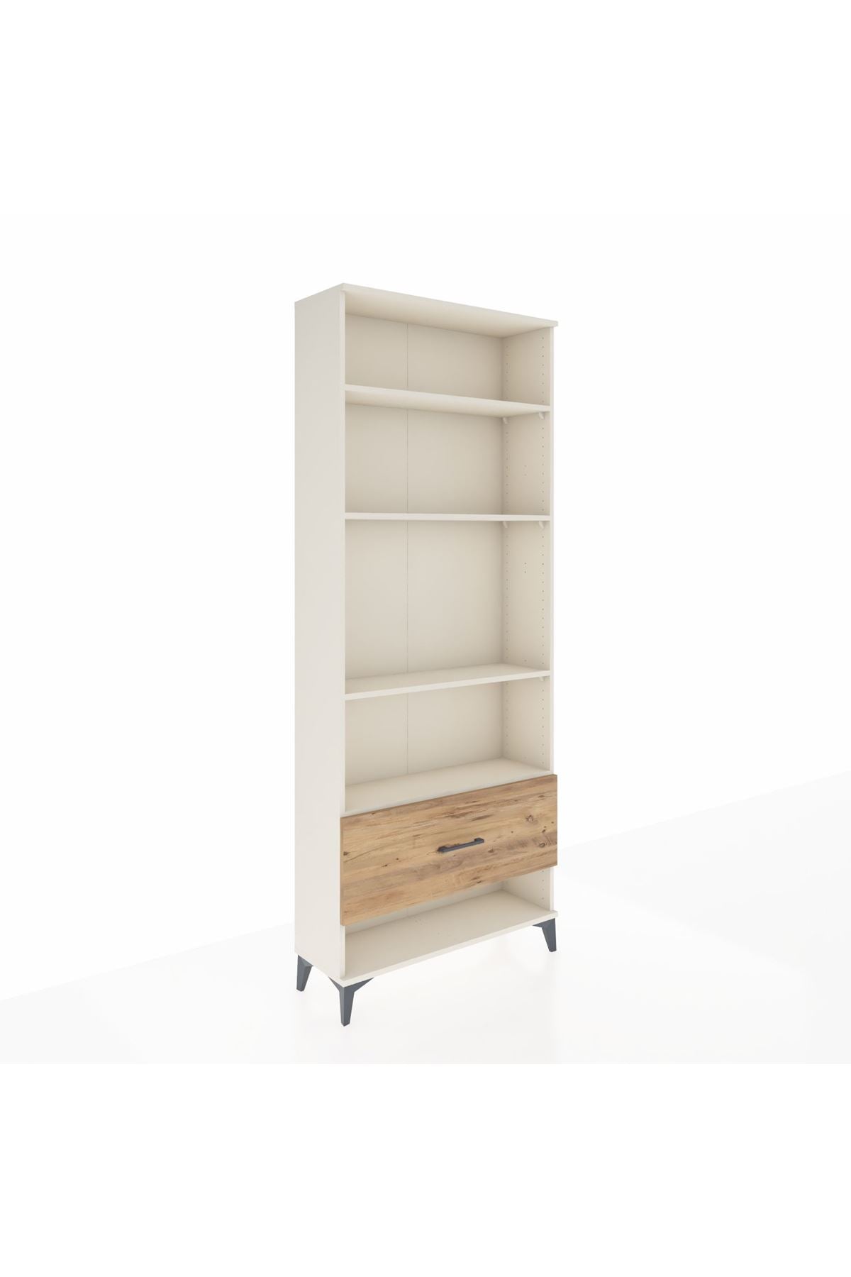 Arges Dolap 4 Raflı Tek Çekmeceli 88x30x221 Aytaşı-Çam