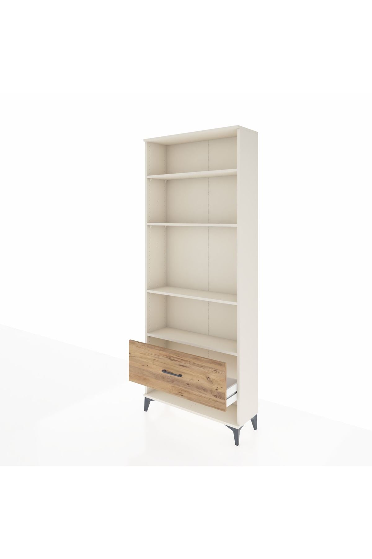 Arges Dolap 4 Raflı Tek Çekmeceli 88x30x221 Aytaşı-Çam