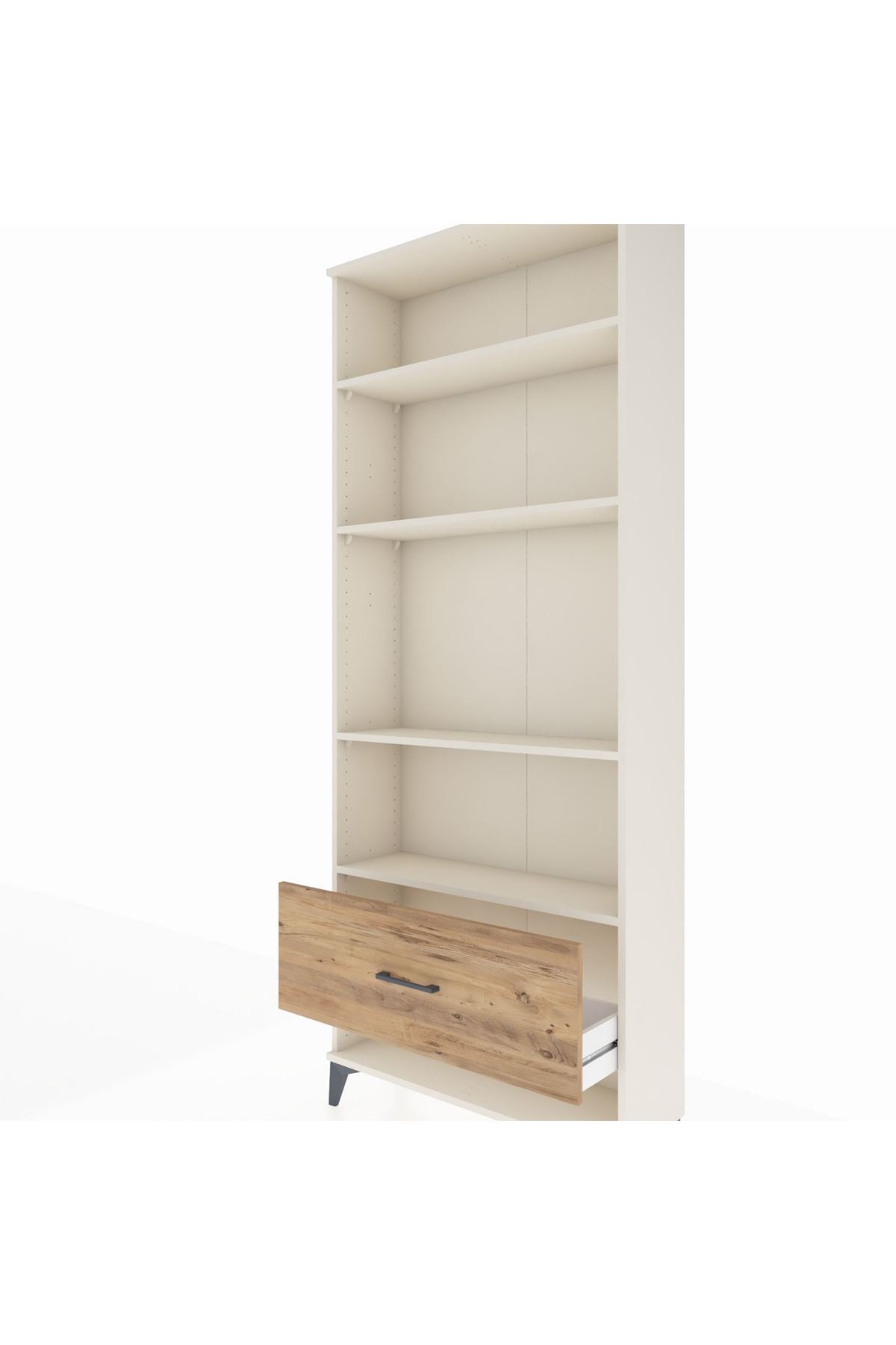 Arges Dolap 4 Raflı Tek Çekmeceli 88x30x221 Aytaşı-Çam