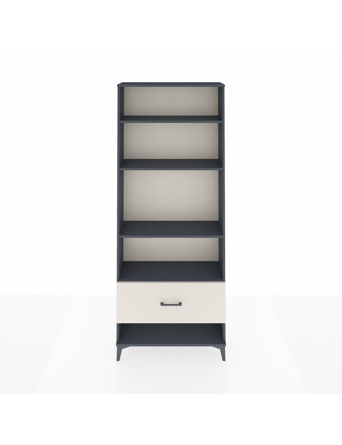 Arges Dolap 4 Raflı Tek Çekmeceli 88x30x221 Antrasit-Aytaşı