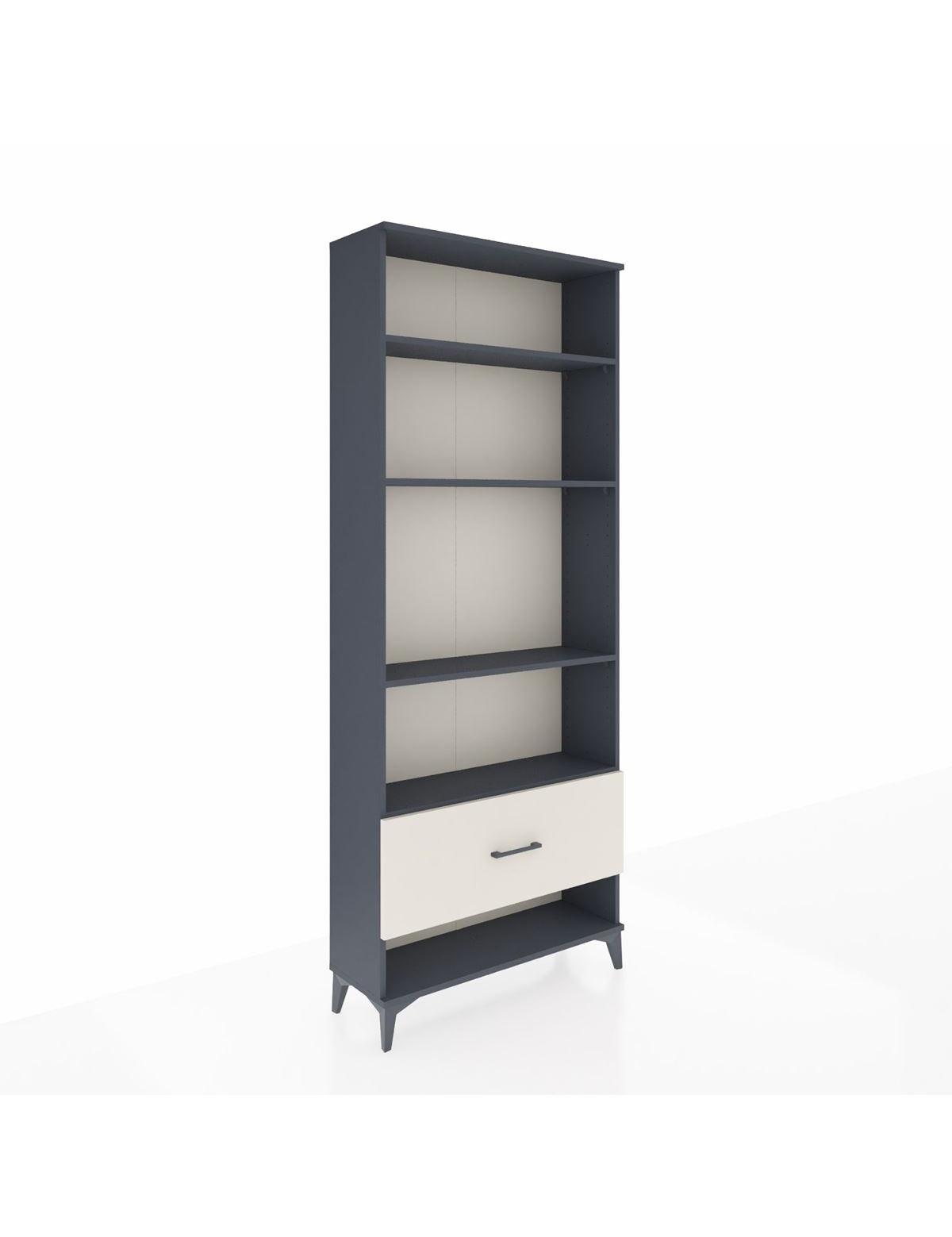 Arges Dolap 4 Raflı Tek Çekmeceli 88x30x221 Antrasit-Aytaşı