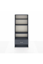 Arges Dolap 4 Raflı Tek Çekmeceli 88x30x221 Antrasit-Antrasit