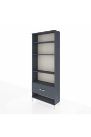 Arges Dolap 4 Raflı Tek Çekmeceli 88x30x221 Antrasit-Antrasit