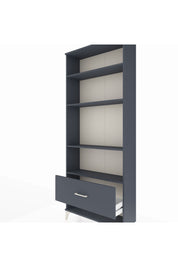 Arges Dolap 4 Raflı Tek Çekmeceli 88x30x221 Antrasit-Antrasit