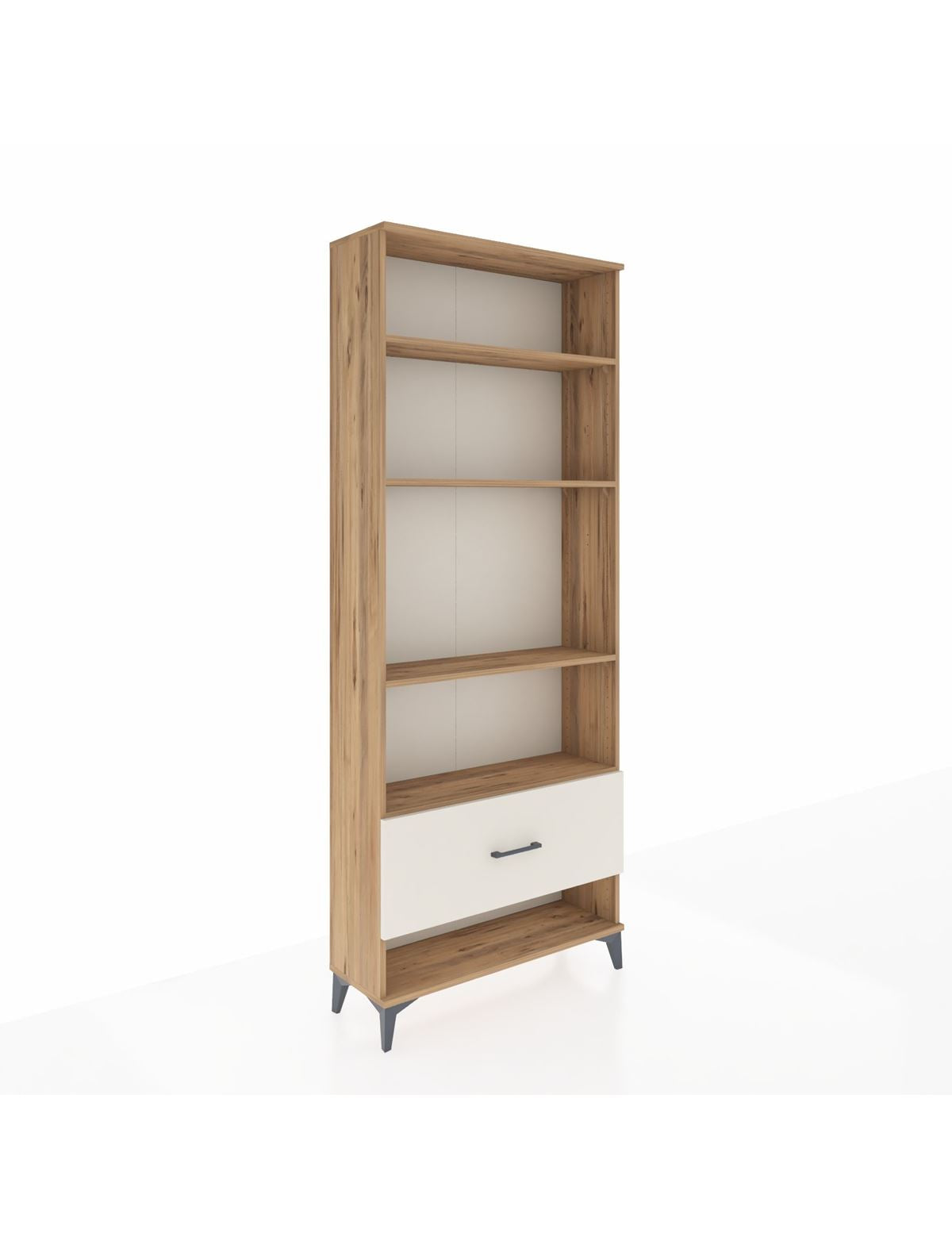 Arges Dolap 4 Raflı Tek Çekmeceli 88x30x221 Çam-Aytaşı