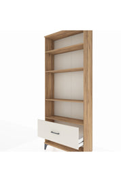 Arges Dolap 4 Raflı Tek Çekmeceli 88x30x221 Çam-Aytaşı