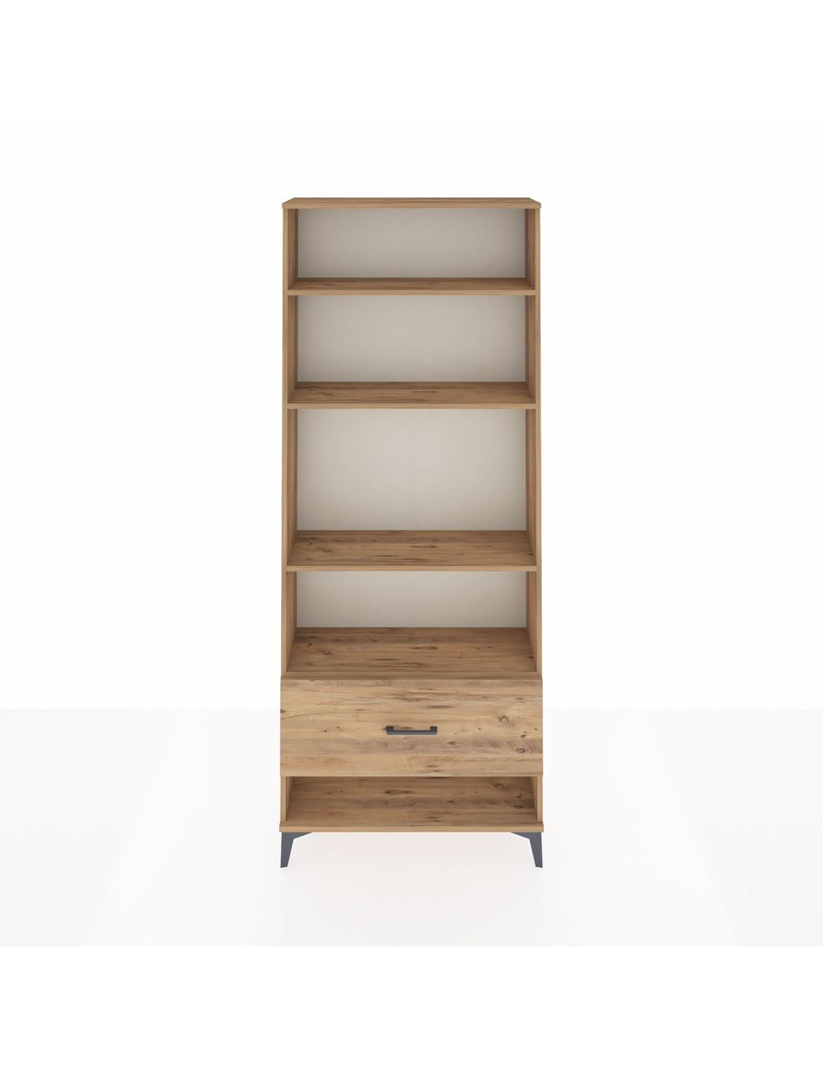 Arges Dolap 4 Raflı Tek Çekmeceli 88x30x221 Çam-Çam