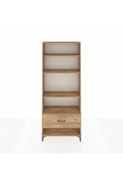 Arges Dolap 4 Raflı Tek Çekmeceli 88x30x221 Çam-Çam