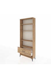 Arges Dolap 4 Raflı Tek Çekmeceli 88x30x221 Çam-Çam