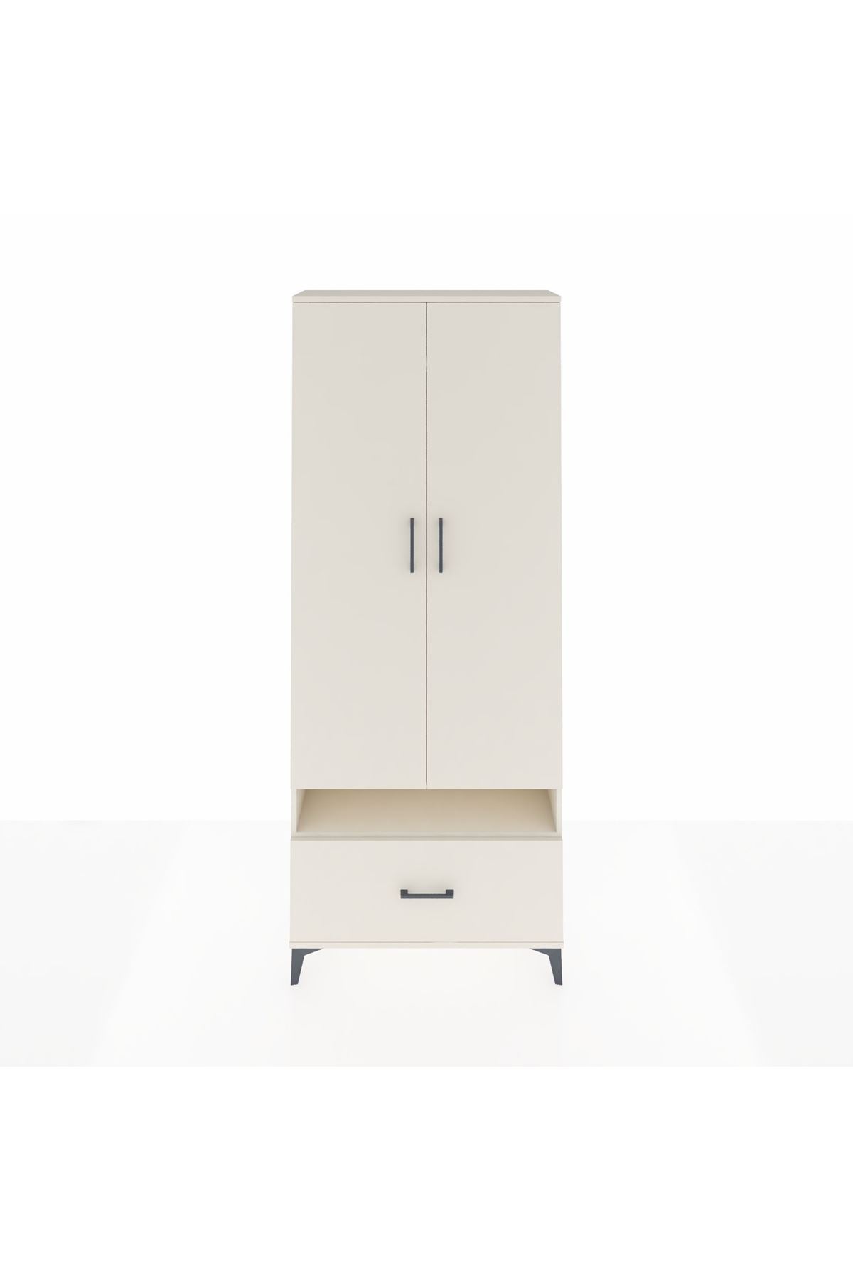 Arges Dolap 3 Raflı Tek Çekmeceli Tek Askılı 88x30x221 Aytaşı-Aytaşı