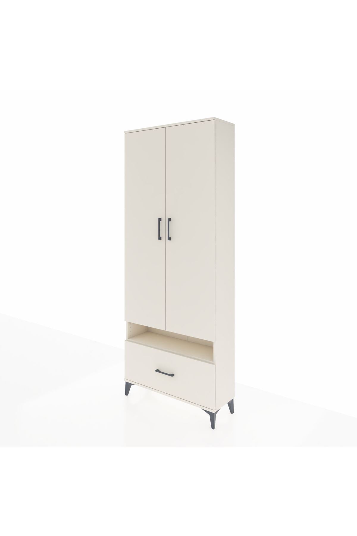 Arges Dolap 3 Raflı Tek Çekmeceli Tek Askılı 88x30x221 Aytaşı-Aytaşı