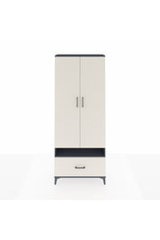 Arges Dolap 3 Raflı Tek Çekmeceli Tek Askılı 88x30x221 Antrasit-Aytaşı