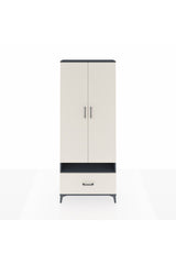 Arges Dolap 3 Raflı Tek Çekmeceli Tek Askılı 88x30x221