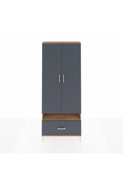 Arges Dolap 3 Raflı Tek Çekmeceli Tek Askılı 88x30x221 Çam-Antrasit