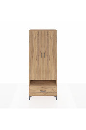 Arges Dolap 3 Raflı Tek Çekmeceli Tek Askılı 88x30x221 Çam-Çam