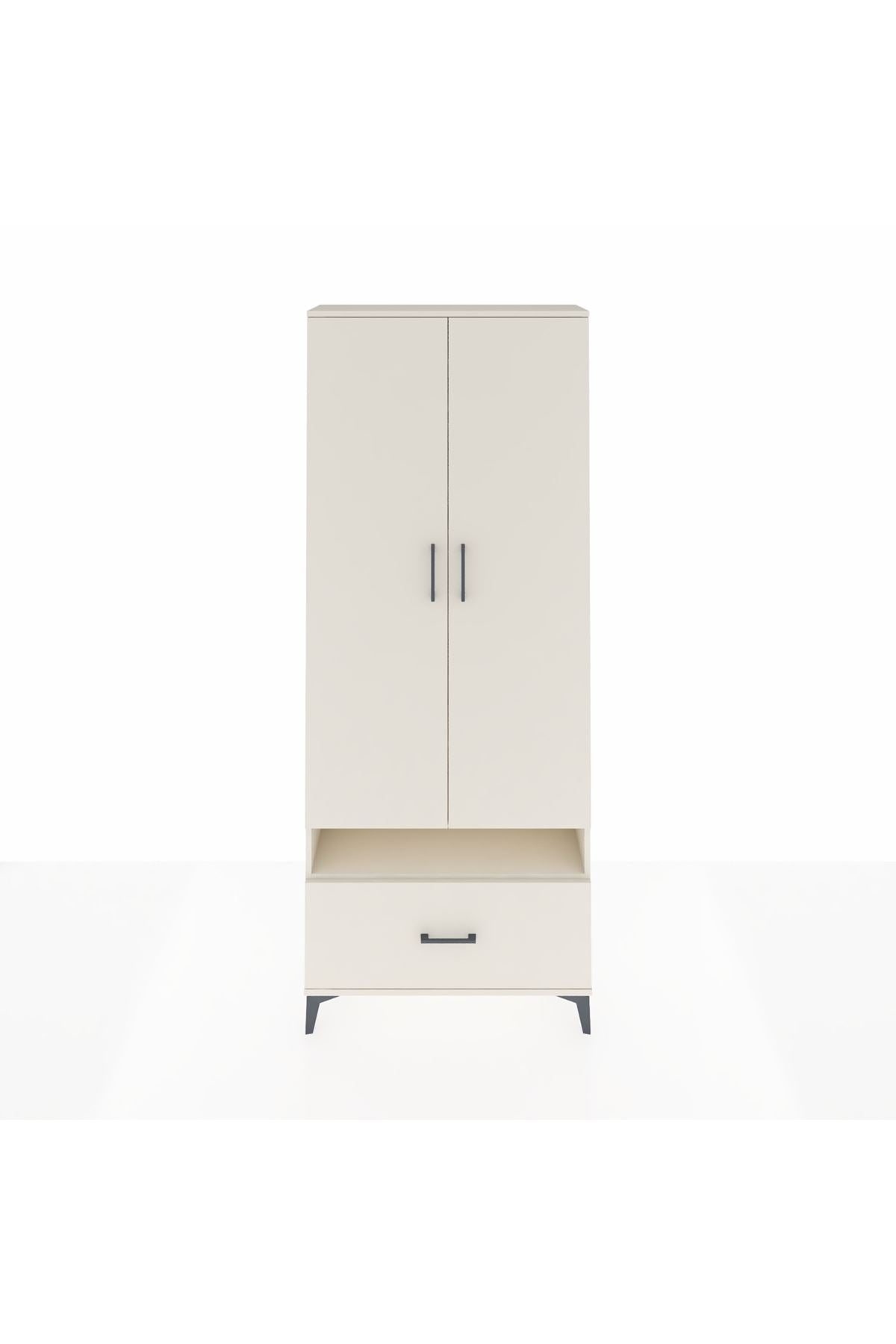 Arges Dolap 5 Raflı Tek Çekmeceli 2 Kapaklı 88x30x221 Aytaşı-Aytaşı