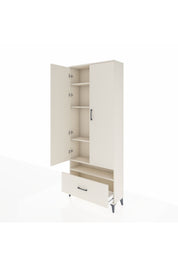 Arges Dolap 5 Raflı Tek Çekmeceli 2 Kapaklı 88x30x221 Aytaşı-Aytaşı