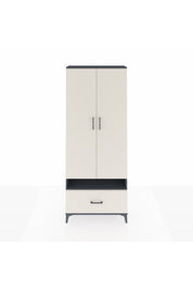 Arges Dolap 5 Raflı Tek Çekmeceli 2 Kapaklı 88x30x221 Antrasit-Aytaşı