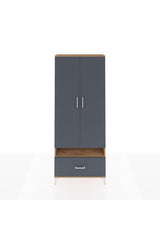 Arges Dolap 5 Raflı Tek Çekmeceli 2 Kapaklı 88x30x221