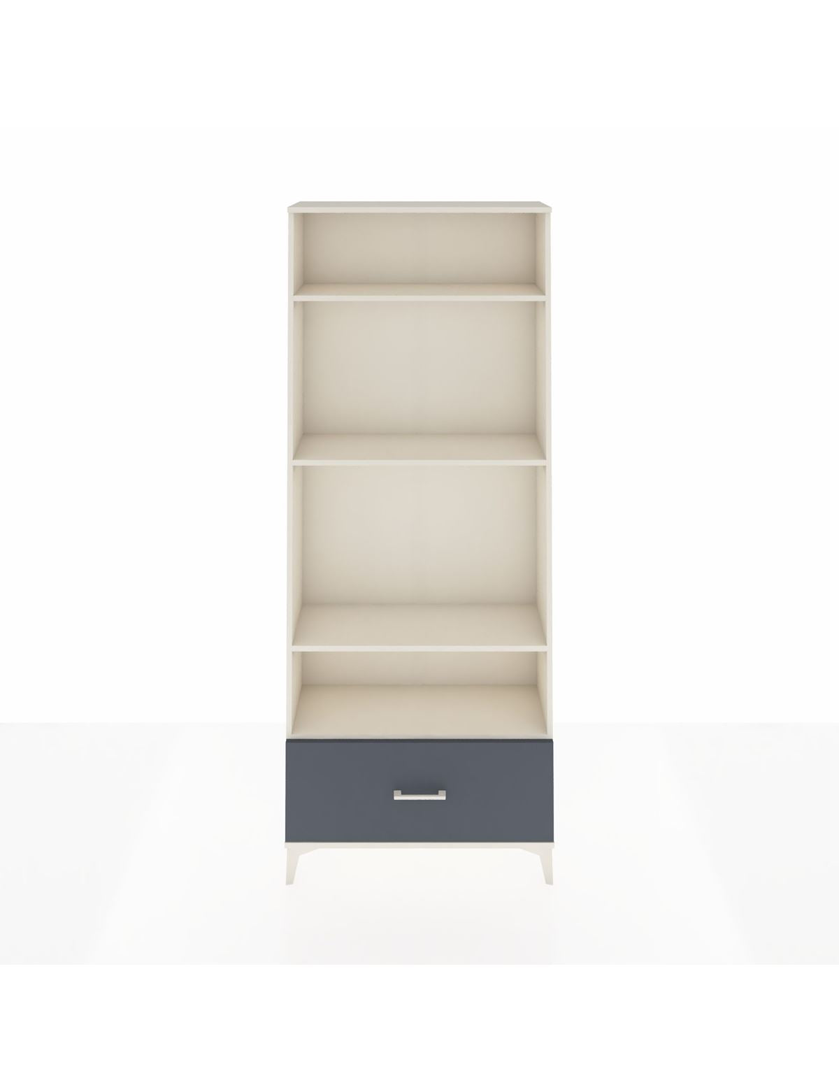 Arges Dolap 4 Raflı Tek Çekmeceli 88x30x221 Aytaşı-Antrasit