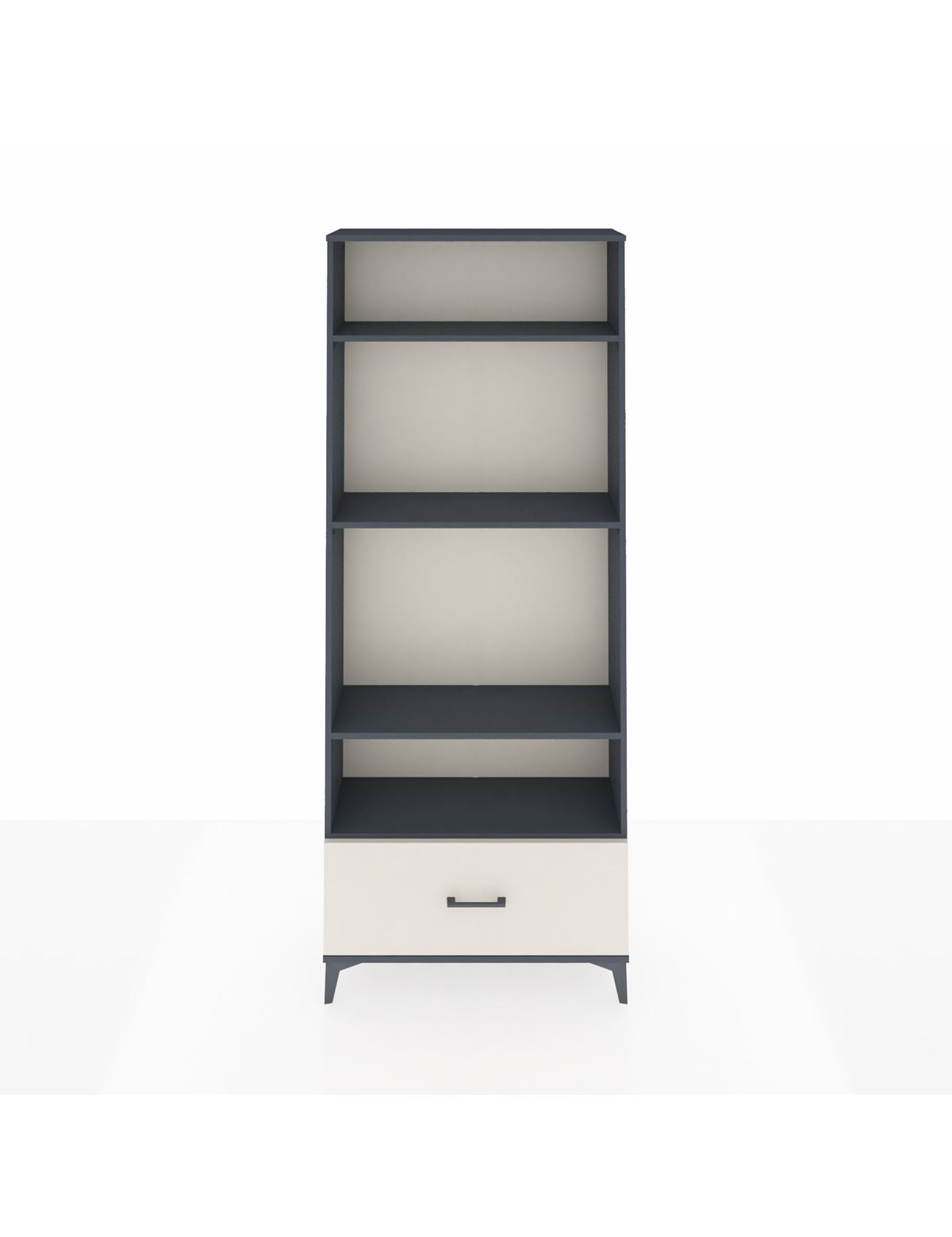 Arges Dolap 4 Raflı Tek Çekmeceli 88x30x221 Antrasit-Aytaşı