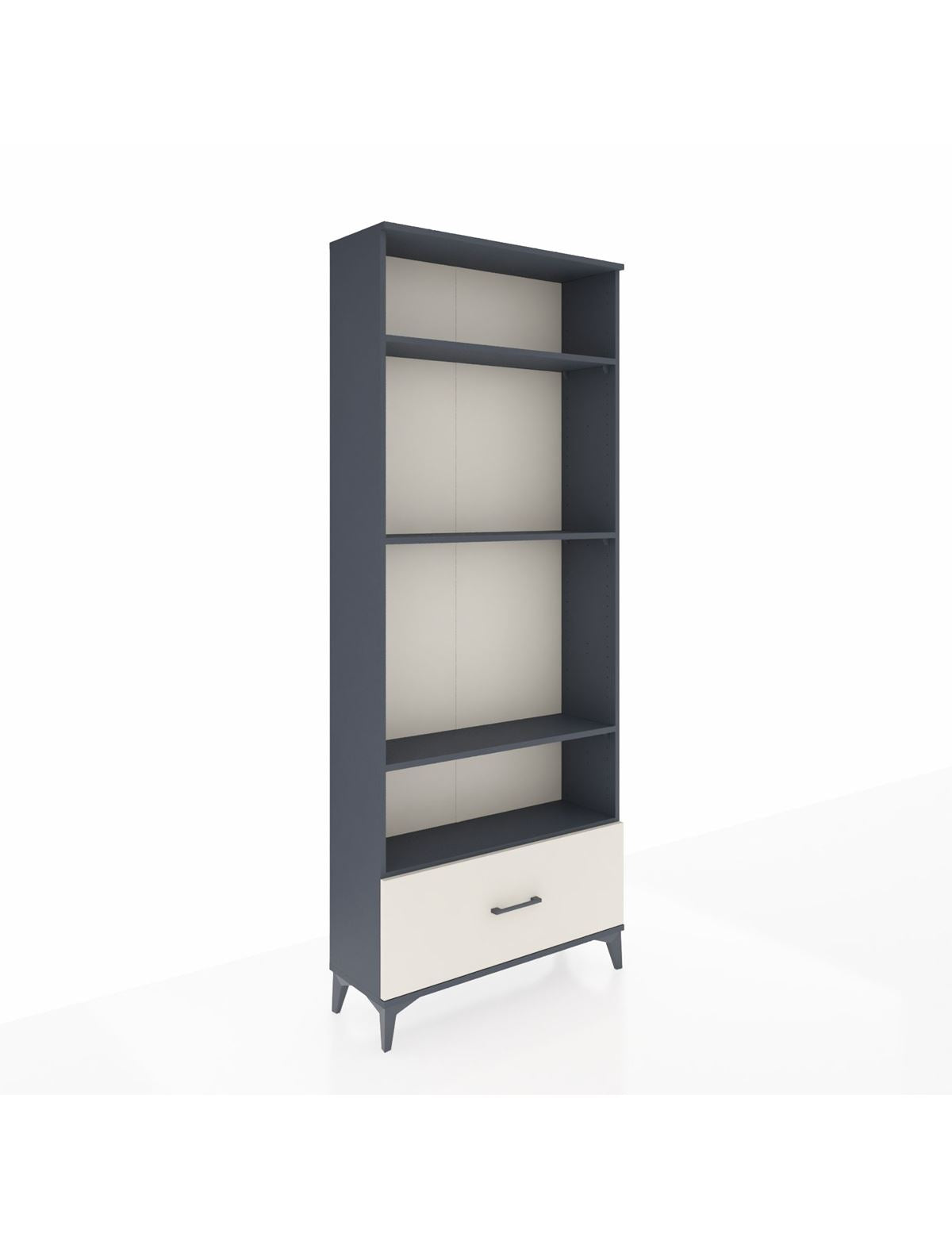 Arges Dolap 4 Raflı Tek Çekmeceli 88x30x221 Antrasit-Aytaşı