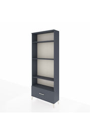 Arges Dolap 4 Raflı Tek Çekmeceli 88x30x221 Antrasit-Antrasit