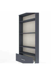 Arges Dolap 4 Raflı Tek Çekmeceli 88x30x221 Antrasit-Antrasit