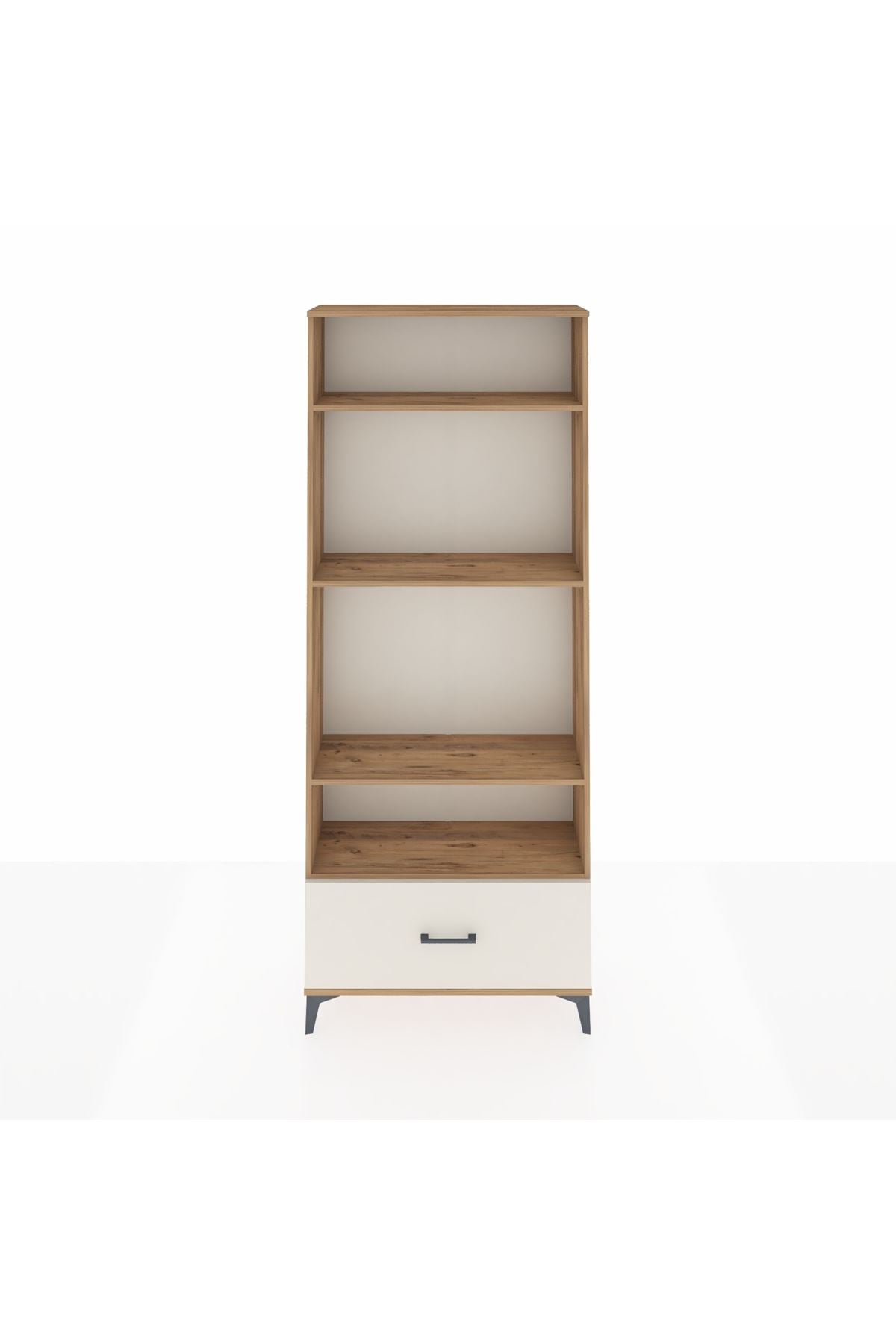 Arges Dolap 4 Raflı Tek Çekmeceli 88x30x221 Çam-Aytaşı