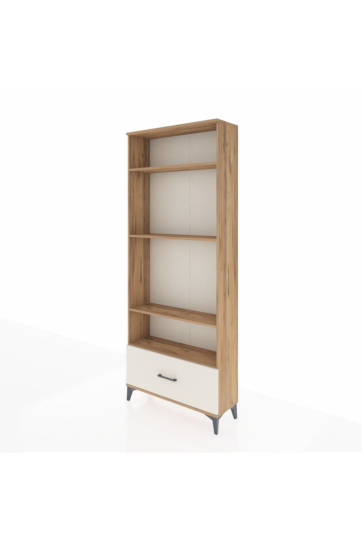 Arges Dolap 4 Raflı Tek Çekmeceli 88x30x221 Çam-Aytaşı