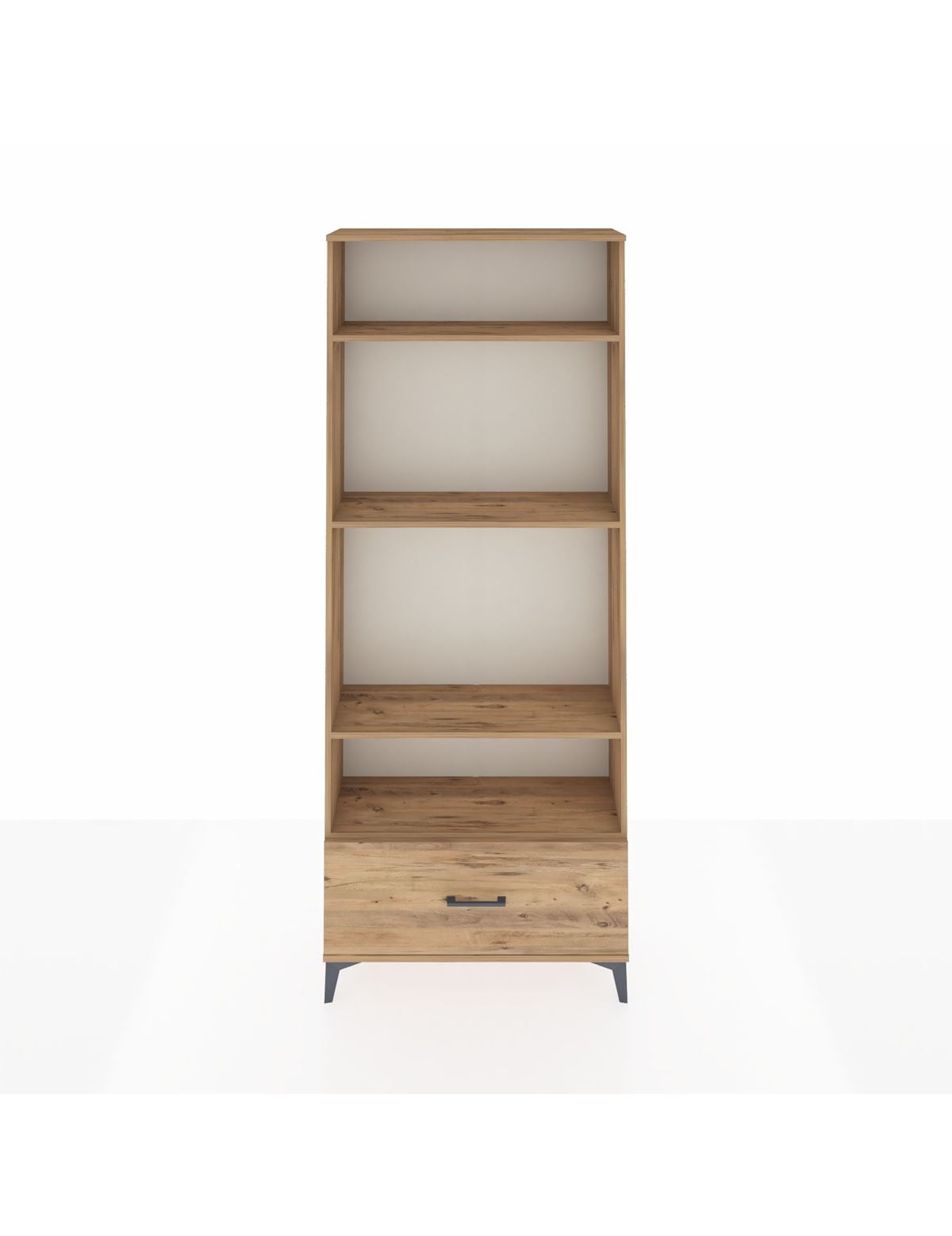 Arges Dolap 4 Raflı Tek Çekmeceli 88x30x221 Çam-Çam