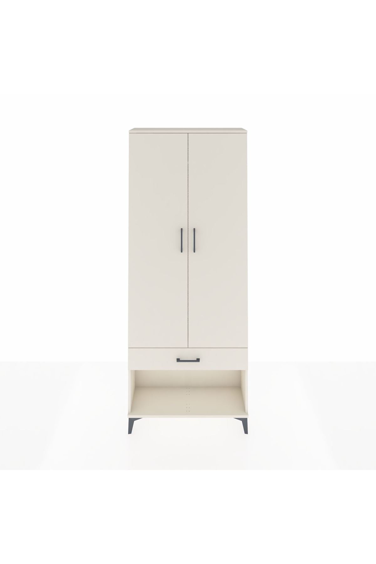 Arges Dolap 2 Raflı Tek Çekmeceli Tek Askılı 88x30x221 Aytaşı-Aytaşı