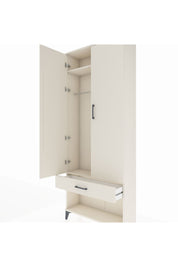 Arges Dolap 2 Raflı Tek Çekmeceli Tek Askılı 88x30x221 Aytaşı-Aytaşı