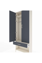 Arges Dolap 2 Raflı Tek Çekmeceli Tek Askılı 88x30x221 Aytaşı-Antrasit