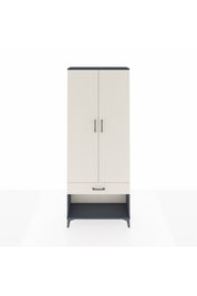 Arges Dolap 2 Raflı Tek Çekmeceli Tek Askılı 88x30x221 Antrasit-Aytaşı