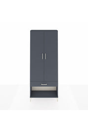 Arges Dolap 2 Raflı Tek Çekmeceli Tek Askılı 88x30x221 Antrasit-Antrasit