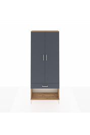 Arges Dolap 2 Raflı Tek Çekmeceli Tek Askılı 88x30x221 Çam-Antrasit