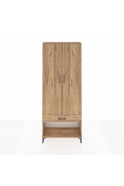 Arges Dolap 2 Raflı Tek Çekmeceli Tek Askılı 88x30x221 Çam-Çam