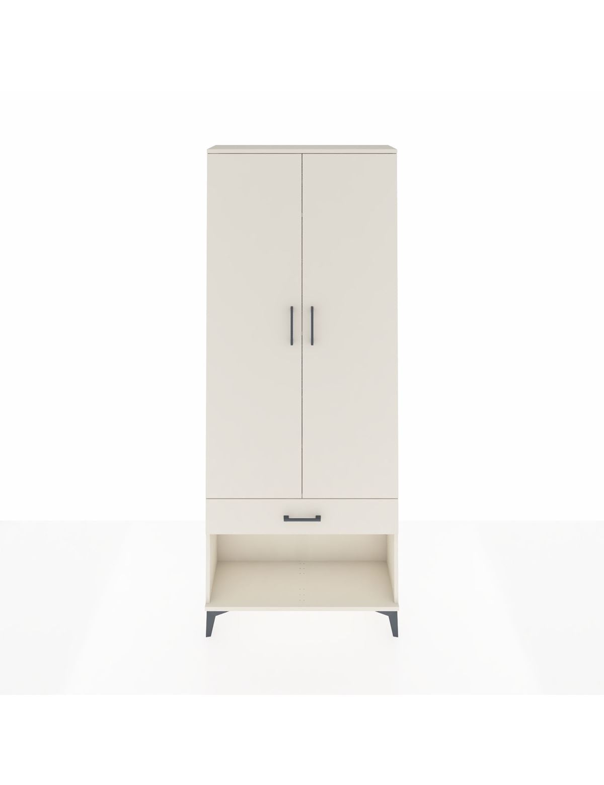 Arges Dolap 4 Raflı Tek Çekmeceli 2 Kapaklı 88x30x221 Aytaşı-Aytaşı